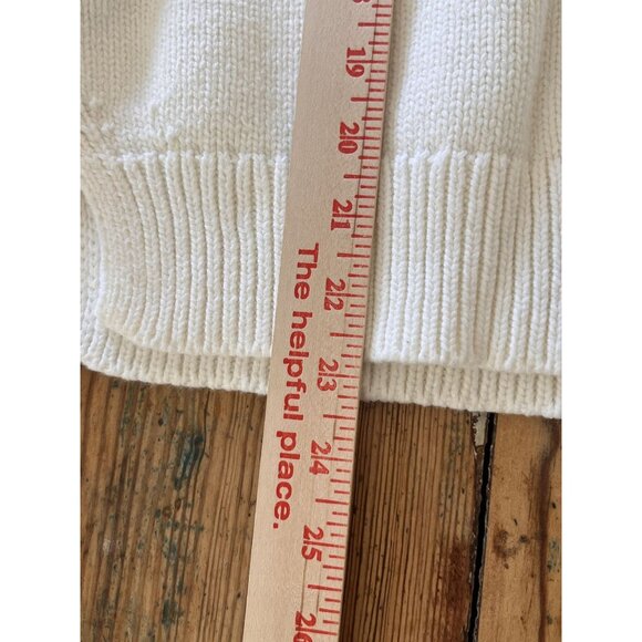 Jessica Simpson Women’s Cream Knit Sweater Small Crewneck Style Cotton Blend - Picture 7 of 7